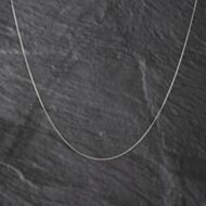 Pre-Owned 9ct White Gold Fine 18 Inch Curb Chain 41011166