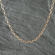 Pre-Owned 9ct Yellow Gold Oval Diamond Cut Link 18 Inch Belcher Chain 41021496