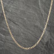 Pre-Owned 9ct Yellow Gold 3+1 24 Inch Figaro Chain 41021513