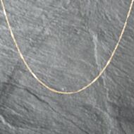 Pre-Owned 9ct Yellow Gold Bar And Twist 18 Inch Chain 41021596