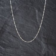 Pre-Owned 9ct White Gold Twisted 16 Inch Curb Chain 41021701