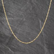 Pre-Owned 9ct Yellow Gold Twisted 18 Inch Curb Chain 41021723