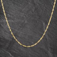 Pre-Owned 9ct Yellow Gold Twisted 18 Inch Curb Chain 41021724