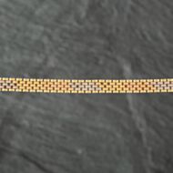 Pre-Owned 18ct Three Colour Gold Five Row Flat Brick Link 16 Inch Flexible Chain 41041081