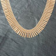 Pre-Owned 9ct Yellow Gold Graduated Flexible 16 Inch Collarette Bar Chain 41041156