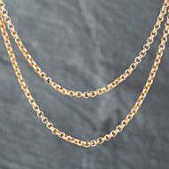 Pre-Owned Vintage 9ct Rose Gold Guard 32 Inch Belcher Chain 41041218