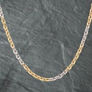Pre-Owned 14ct Two Colour Gold 18 Inch Belcher Chain 41041304