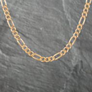 Pre-Owned 9ct Yellow Gold 3+1 23 Inch Figaro Chain 41041347