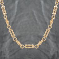 Pre-Owned 9ct Yellow Gold Fancy Twisted 20 Inch Bar Chain 41041384
