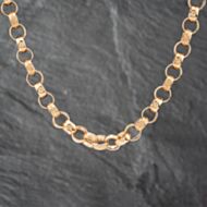 Pre-Owned 9ct Yellow Gold Patterned Link 24 Inch Belcher Chain 41041390