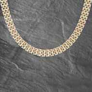 Pre-Owned 9ct Yellow Gold Bricklink 16 Inch Collarette Chain 41041439