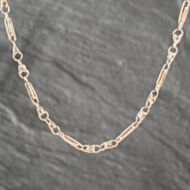 Pre-Owned Vintage 9ct Rose Gold Bar & Twist 30 Inch Figaro Chain 41041535