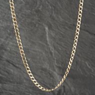Pre-Owned 9ct Yellow Gold Square 23 Inch Curb Chain 41041572