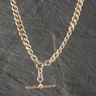 Pre-Owned Vintage Rose Gold Double 18 Inch T-Bar Curb Chain 41041574
