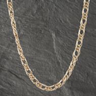 Pre-Owned 9ct Yellow Gold Fancy Double 25 Inch Curb Chain 41041578