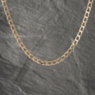 Pre-Owned 9ct Yellow Gold Square Link 18 Inch Curb Chain 41041588