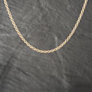 Pre-Owned 9ct Yellow Gold Solid 15 Inch Rope Chain 41041591