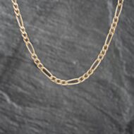 Pre-Owned 9ct Yellow Gold 3+1 18 Inch Figaro Chain 41041611