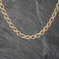 Pre-Owned 9ct Yellow Gold 16-20 Inch Rope Chain 41041613