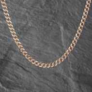 Pre-Owned 9ct Two Colour Gold 18 Inch Curb Chain 41041625