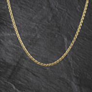 Pre-Owned 9ct Yellow Gold 17.5 Inch Spiga Chain 41041639