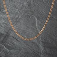 Pre-Owned 9ct Rose Gold Square 19 Inch Curb Chain 41041650