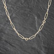 Pre-Owned 9ct Yellow Gold Diamond 17 Inch Gemstone Bar Chain 41041659