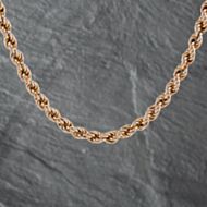 Pre-Owned 9ct Rose Gold 16 Inch Rope Chain 41041683