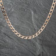 Pre-Owned 9ct Yellow Gold Oblong Link 18 Inch Curb Chain 41041686