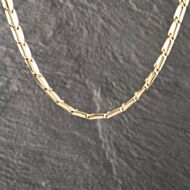 Pre-Owned 9ct Yellow Gold 17 Inch Necklet Flat Link Chain 41041714