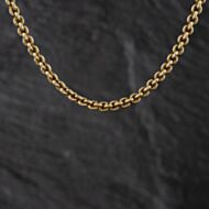 Pre-Owned 9ct Yellow Gold Round Link 15 Inch Belcher Chain 41041726