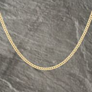 Pre-Owned 9ct Yellow Gold 17.5 Inch Curb Chain 41041738