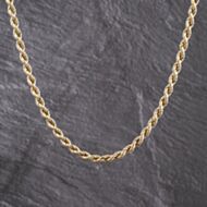 Pre-Owned 9ct Yellow Gold 18 Inch Rope Chain 41041748