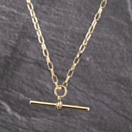Pre-Owned 9ct Yellow Gold 18 Inch T-Bar Belcher Chain 41041753