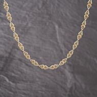 Pre-Owned 9ct Yellow Gold Filigree Bar 18 Inch Fancy Chain 41041772