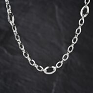 Pre-Owned 9ct White Gold Fancy 24 Inch Belcher Chain 41041850