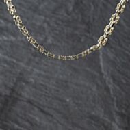 Pre-Owned 9ct Two Colour Gold 16 Inch Brick Chain 41041888