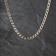 Pre-Owned 9ct Yellow Gold Square 21 Inch Curb Chain 41041895