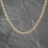 Pre-Owned 9ct Two Colour Gold Double 18 Inch Curb Chain 41041939