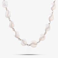 Pre-Owned 18ct White Gold Freshwater Pearl & 1.30ct Brilliant Cut Diamond 16 Inch Necklace 4104761