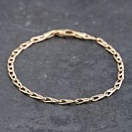 Pre-Owned 9ct Yellow Gold Fancy 7.5 Inch Curb Chain Bracelet 41061269