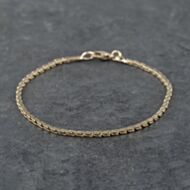 Pre-Owned 9ct Yellow Gold Flexible Fancy 7.5 Inch Chain Bracelet 41061271