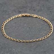 Pre-Owned 9ct Yellow Gold 7 Inch Curb Chain Bracelet 41061277