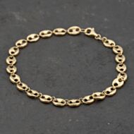 Pre-Owned 9ct Yellow Gold 7.25 Inch Marine Chain Bracelet 41061281