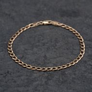 Pre-Owned 9ct Yellow Gold 7.5 Inch Curb Chain Bracelet 41061308