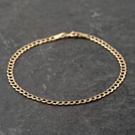 Pre-Owned 9ct Yellow Gold 7.5 Inch Curb Chain Bracelet 41061316