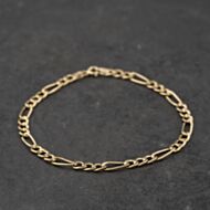 Pre-Owned 9ct Yellow Gold 8 Inch Curb Chain Bracelet 41061327