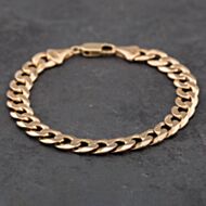 Pre-Owned 9ct Yellow Gold 8 Inch Curb Chain Bracelet 41081030