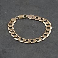 Pre-Owned 9ct Yellow Gold Open Link 7.25 Inch Curb Chain Bracelet 41081147