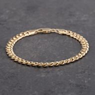 Pre-Owned 9ct Yellow Gold 8 Inch Curb Chain Bracelet 41081170